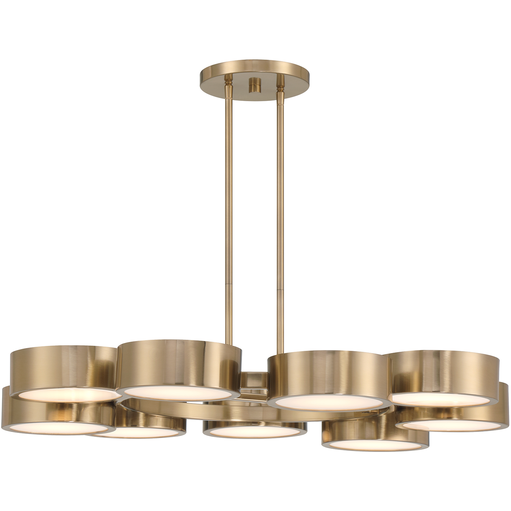 Savoy House 1 7508 9 127 Talamanca LED 32 inch Noble Brass Chandelier Ceiling Light