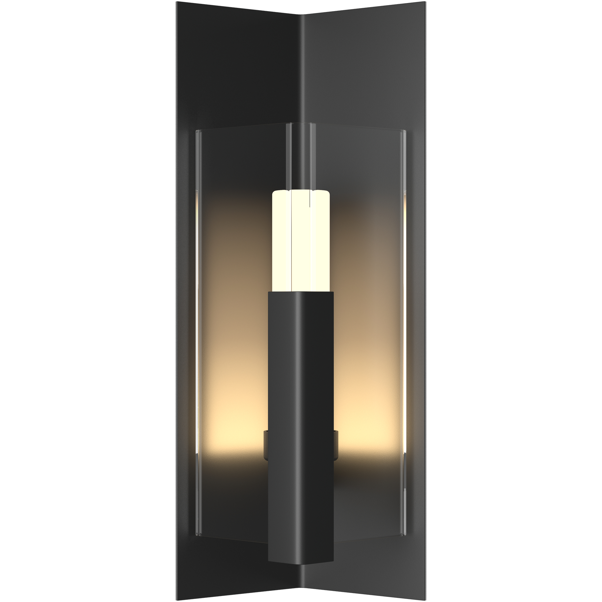 Summit 1 Light 18.7 inch Coastal Black Outdoor Sconce in Clear, Small