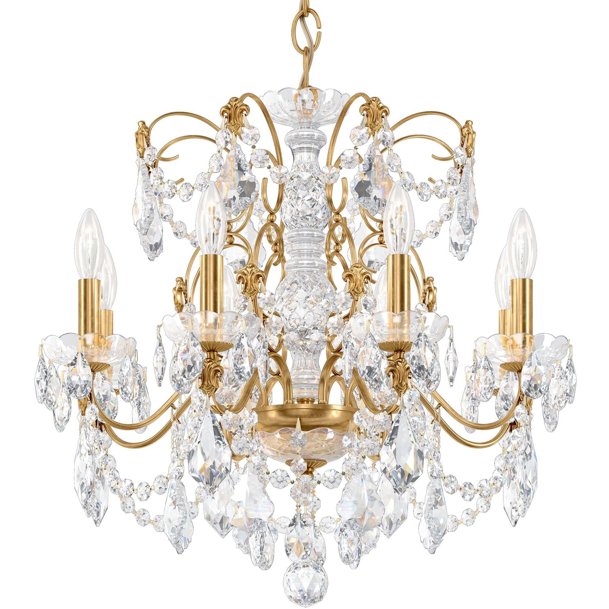 Century 8 Light 24 inch Heirloom Gold Chandelier Ceiling Light