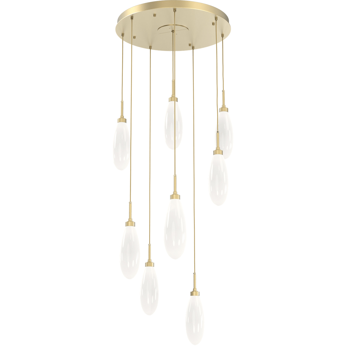 Fiori LED Gilded Brass Multi-Port Ceiling Light, Chandelier