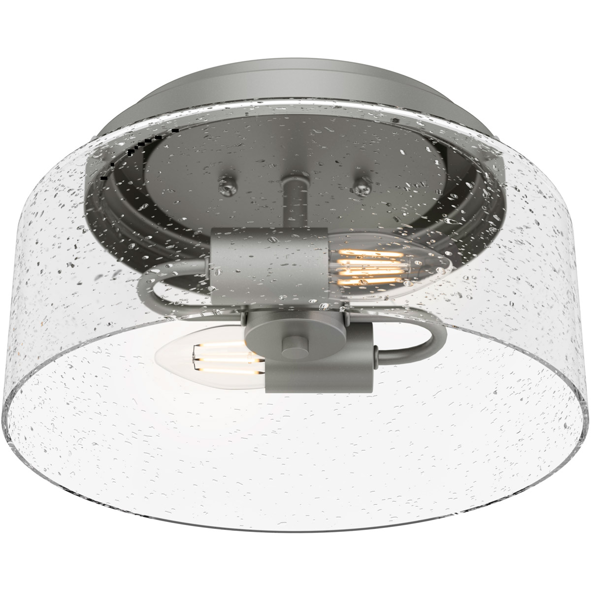 Hartland 2 Light 12 inch Matte Silver Flush Mount Ceiling Light