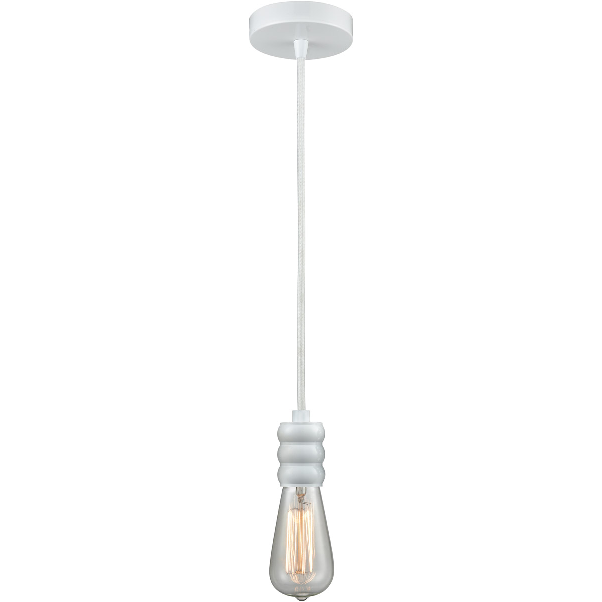 Gatsby Bare Bulb 1 Light 2 inch White Mini Pendant Ceiling Light, Gatsby