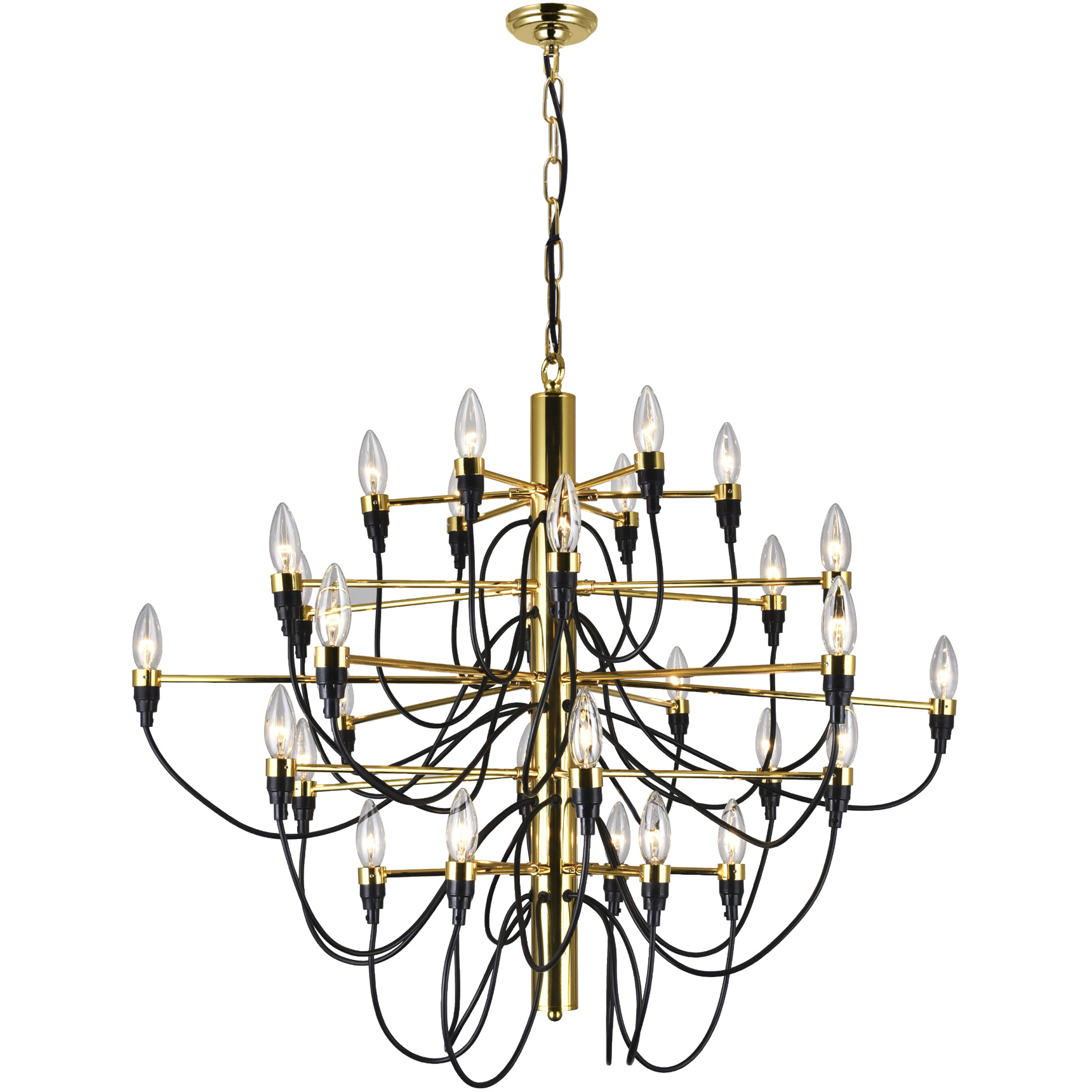 Hayden 30 Light 34 inch Gold Chandelier Ceiling Light