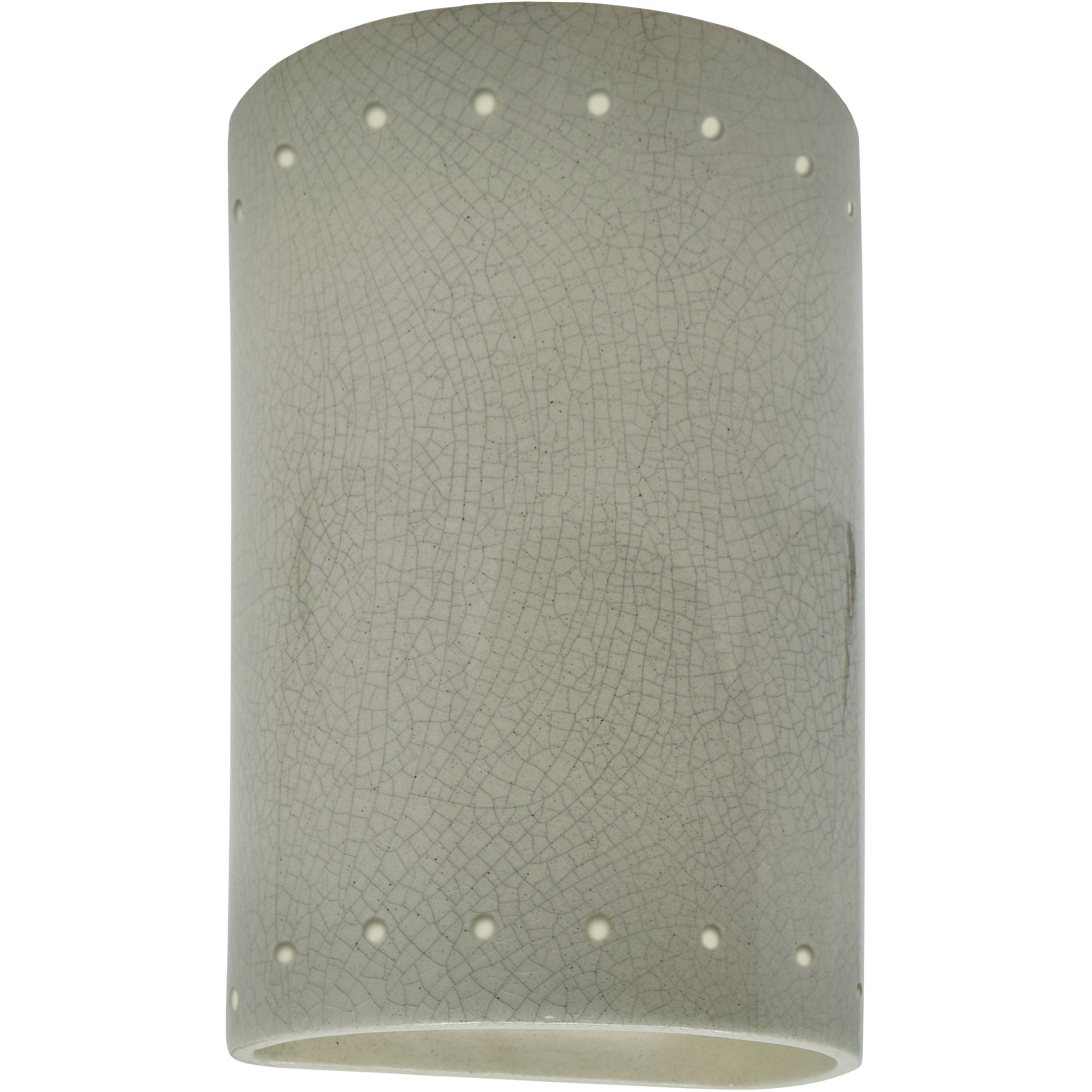 Ambiance Cylinder LED 5.75 inch Celadon Green Crackle Wall Sconce Wall Light, Small