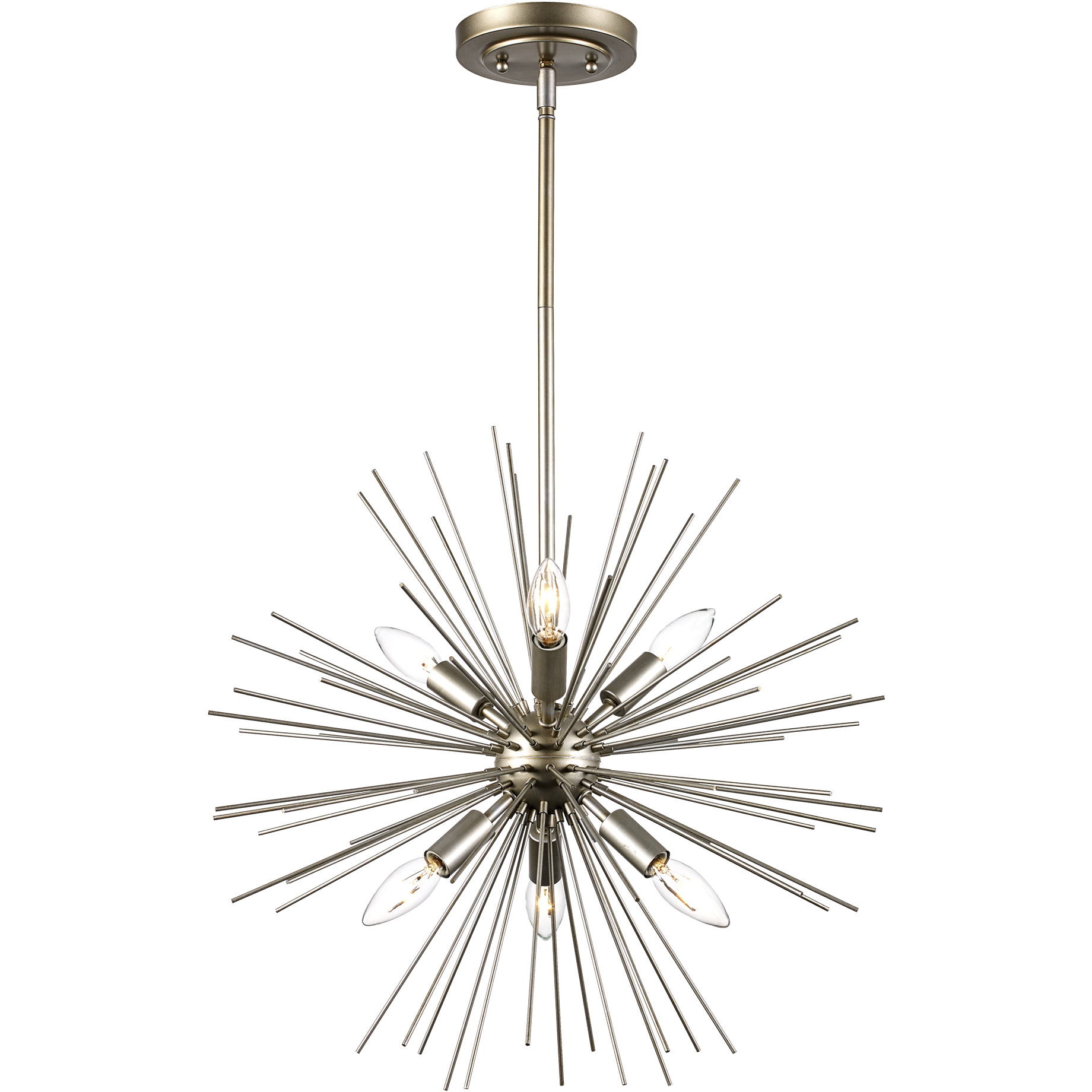 Collina 7 Light 20 inch Antique Silver Leaf Pendant Ceiling Light