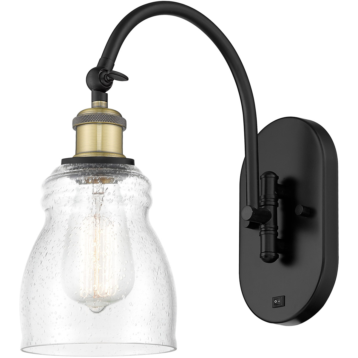 Ballston Ellery LED 5 inch Black Antique Brass Sconce Wall Light