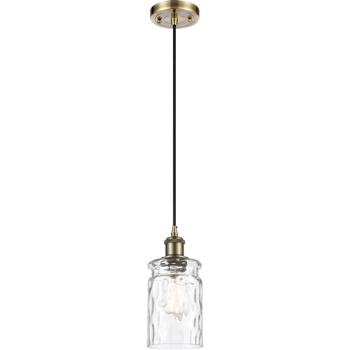 Ballston Candor 1 Light 5 inch Antique Brass Mini Pendant Ceiling Light in Incandescent, Clear Glass, Ballston