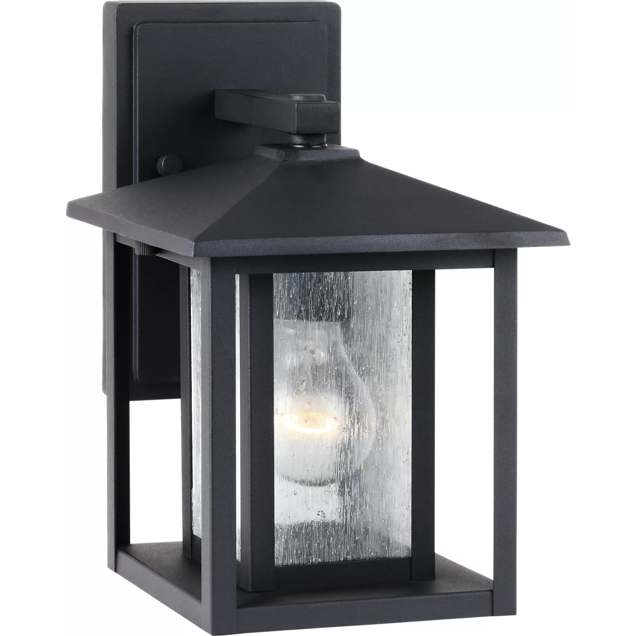Hunnington 1 Light 11 inch Black Outdoor Wall Lantern, Small