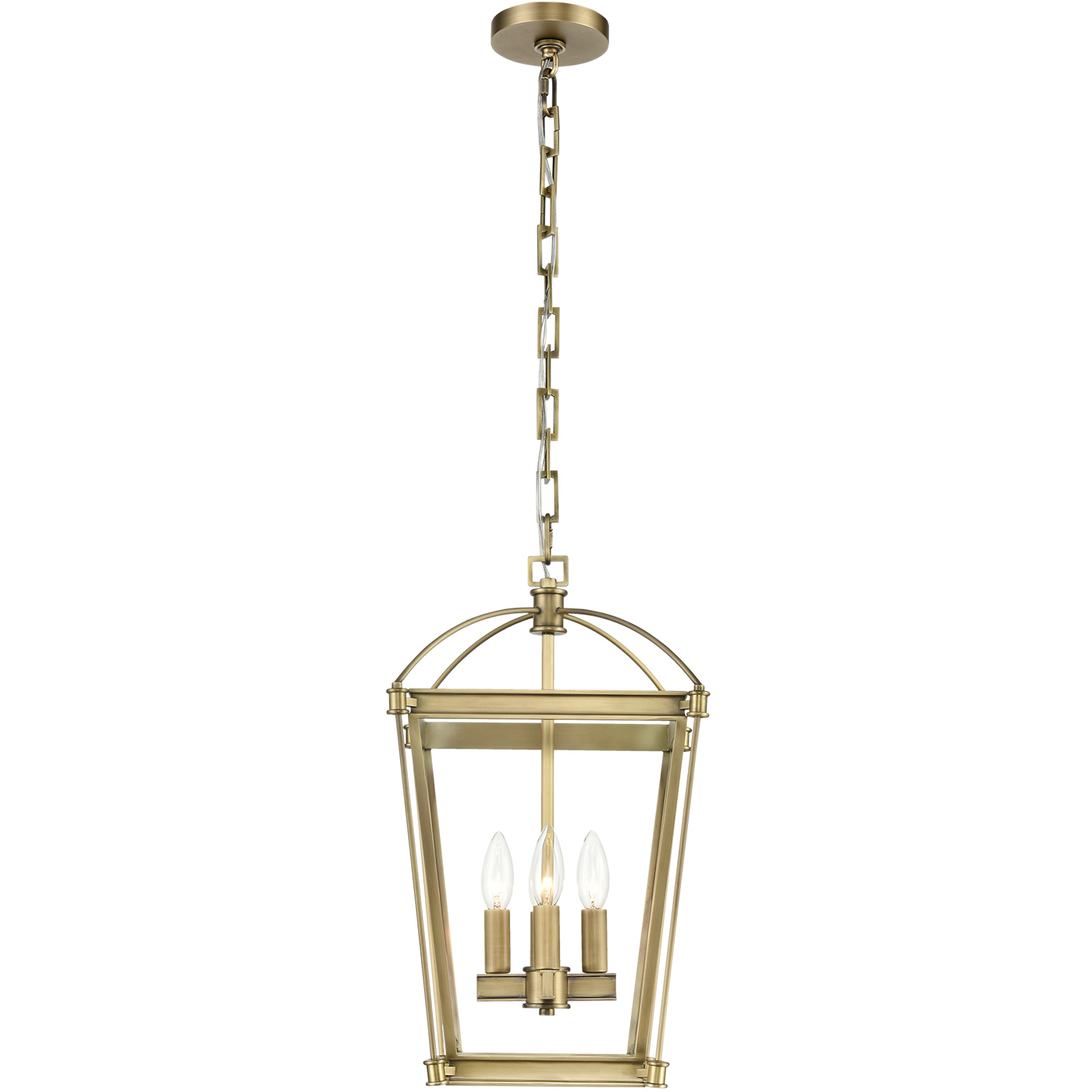Manor 4 Light 12 inch Vintage Brass Pendant Ceiling Light