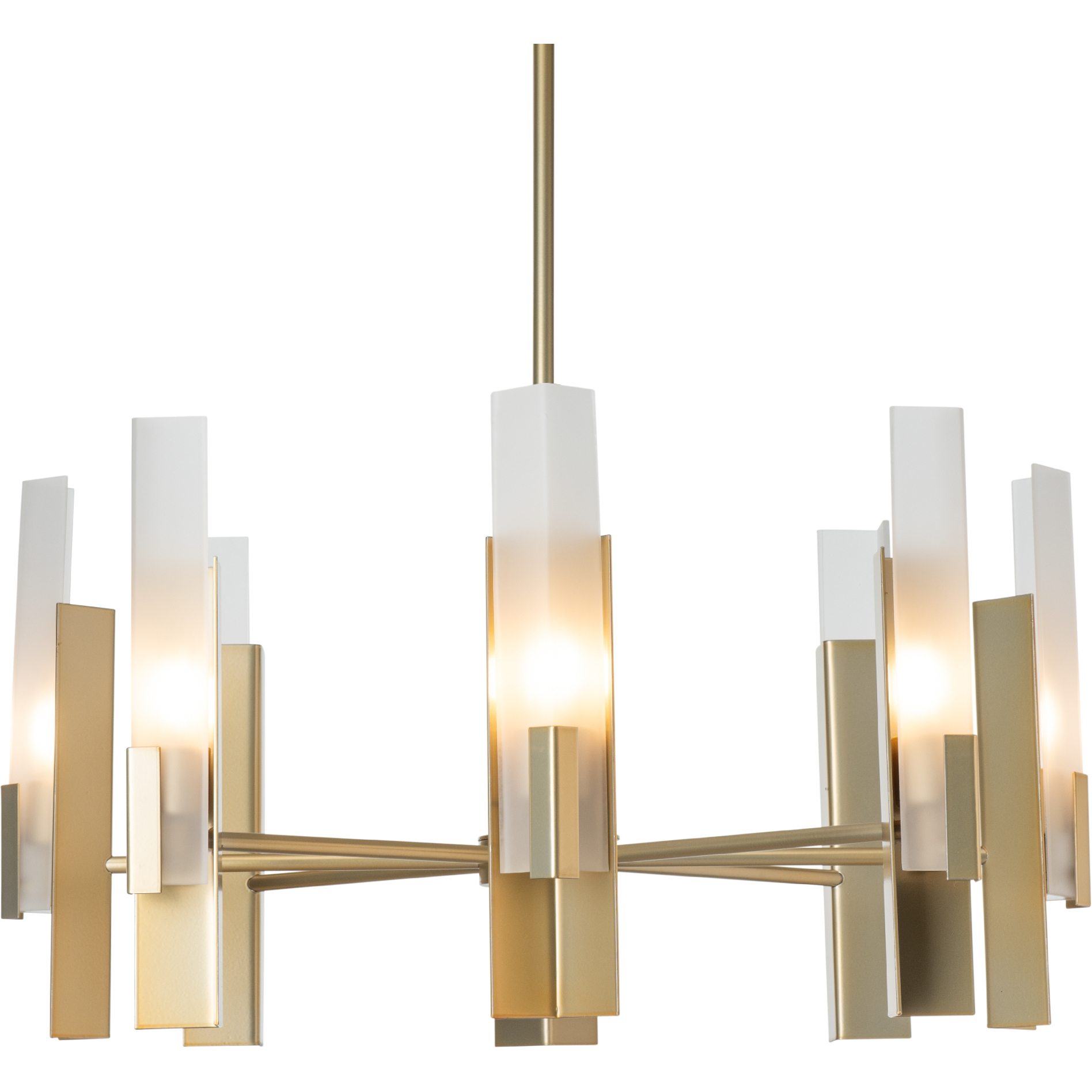 Summit 8 Light 31.2 inch White Pendant Ceiling Light in Clear
