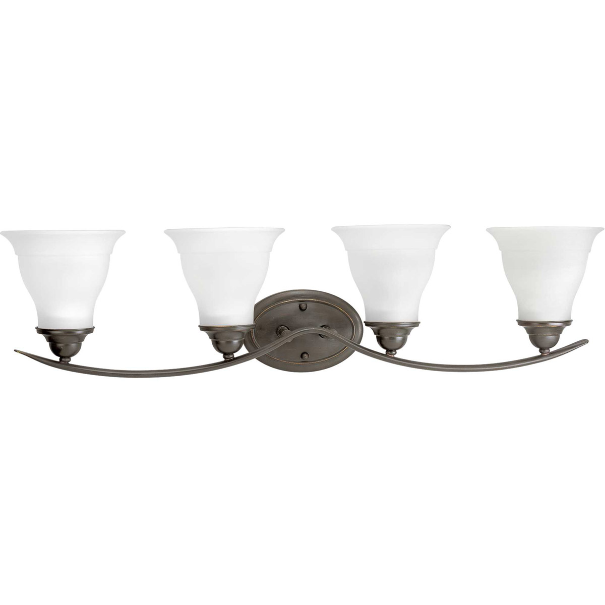 Trinity 4 Light 33.25 inch Antique Bronze Bath Vanity Wall Light
