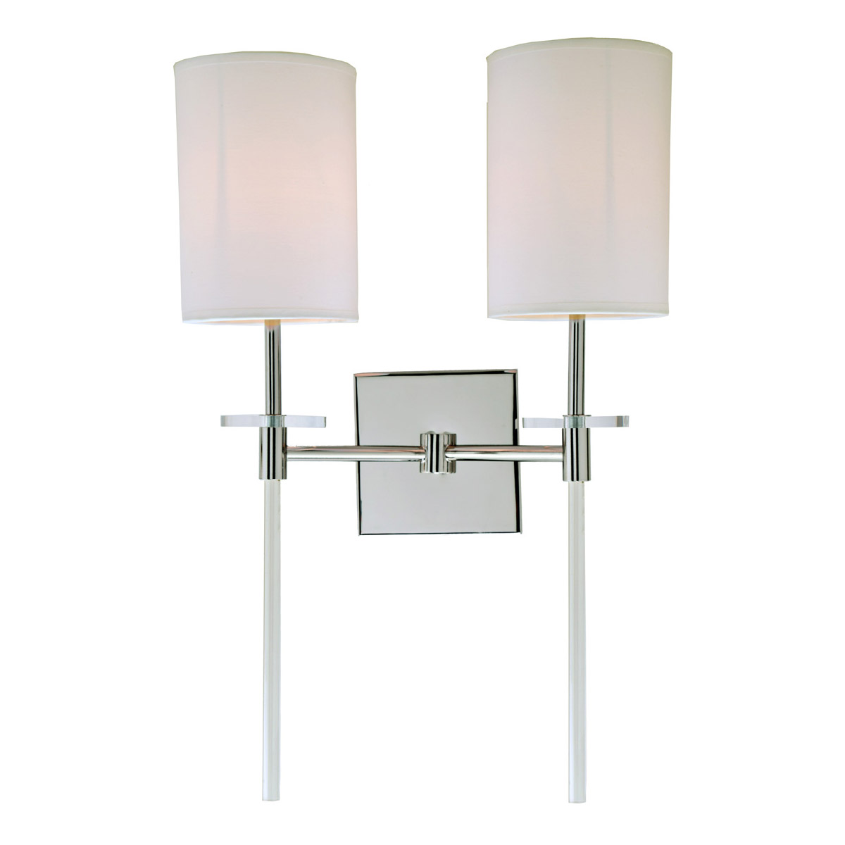 Sutton 2 Light 13.5 inch Polished Nickel Wall Sconce Wall Light