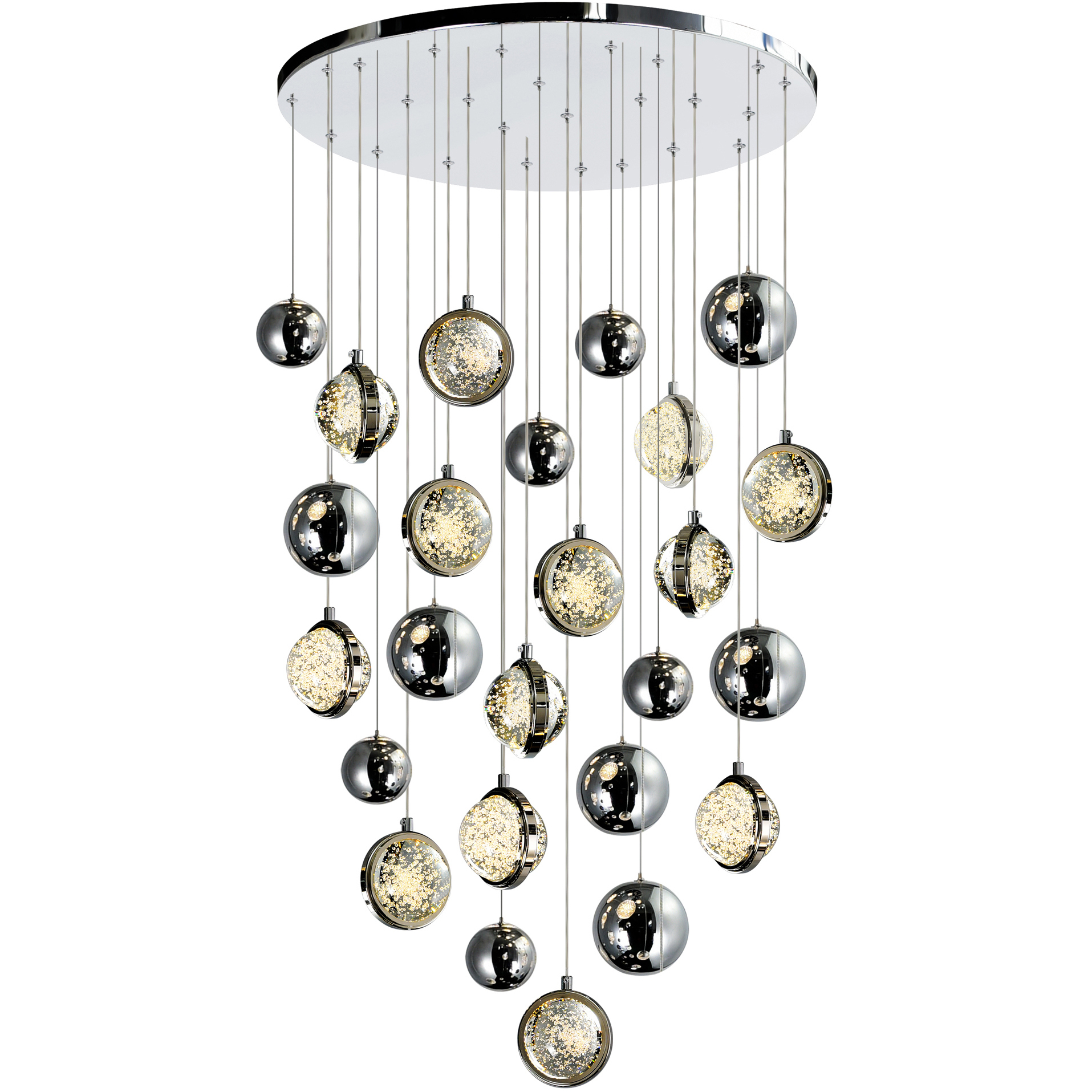 Salvador LED 24 inch Polished Nickel Chandelier Ceiling Light