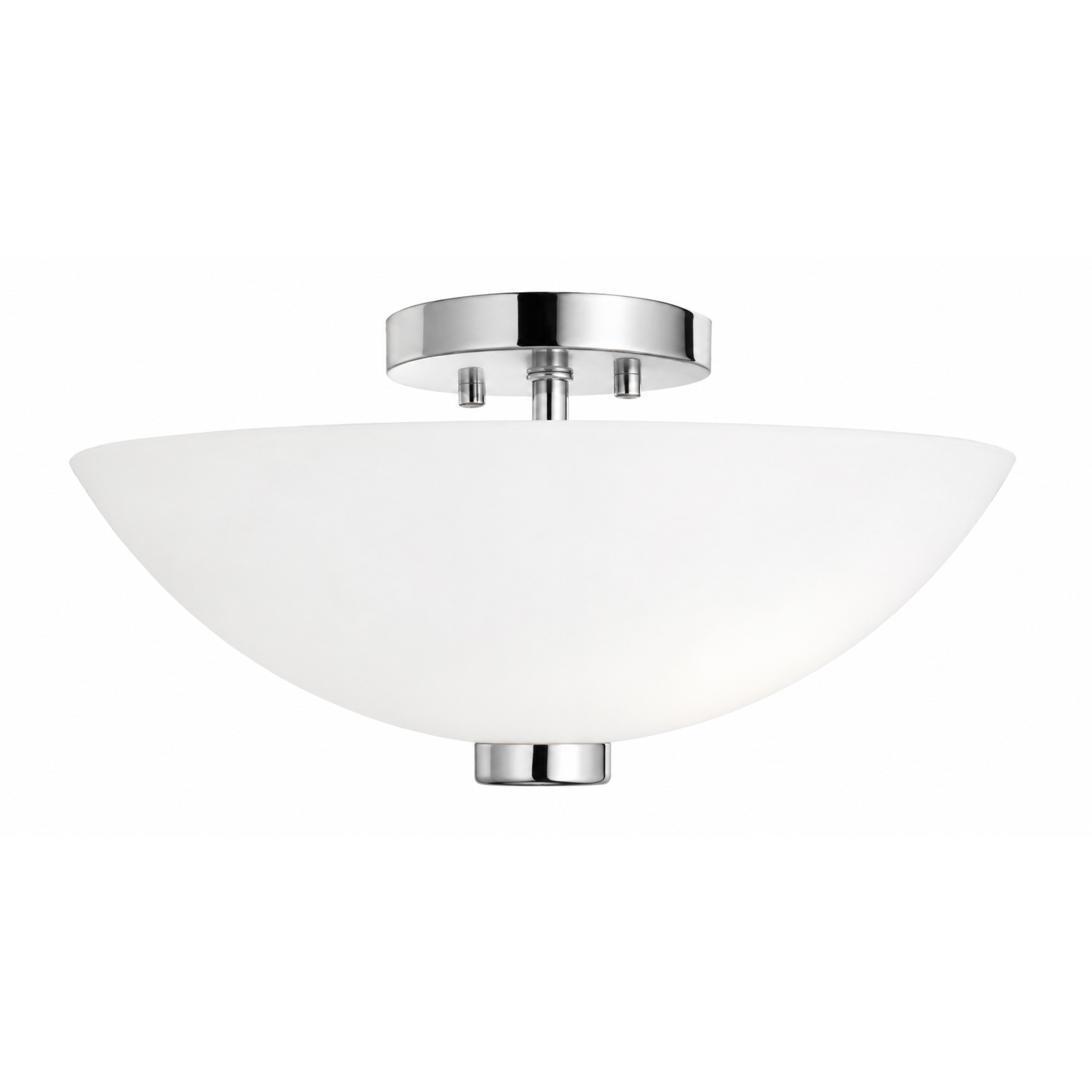 Colleen 1 Light 13.75 inch Polished Chrome Semi-Flush Mount Ceiling Light