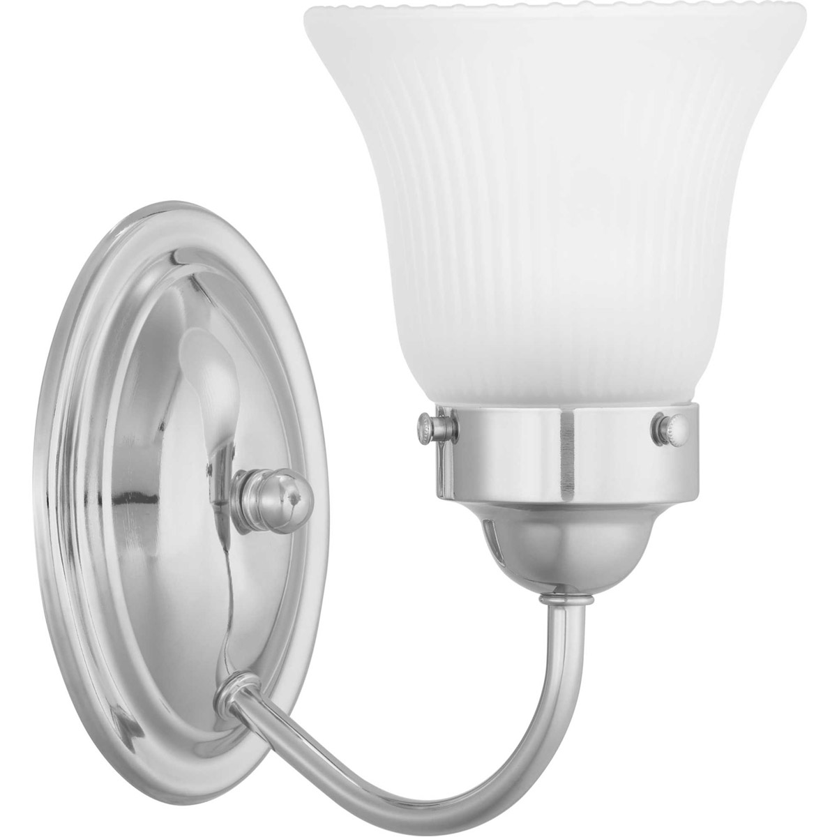 Fluted Glass 1 Light 5.25 inch Polished Chrome Bath Vanity Wall Light in Etched