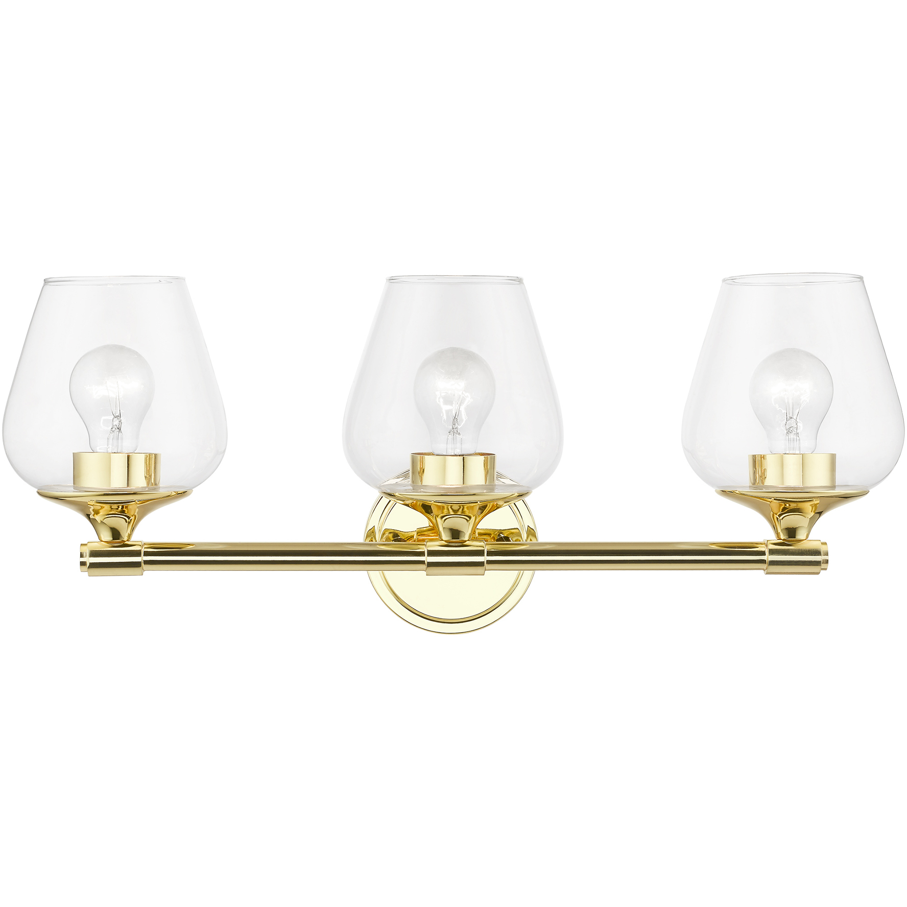 Willow 3 Light 23 inch Polished Brass Vanity Sconce Wall Light