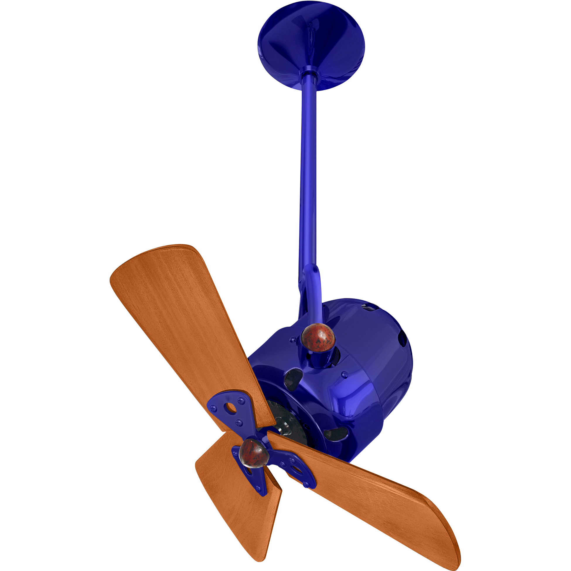 Matthews Gerbar Bianca Direcional 16 inch Safira with Solid Mahogany Wood Blades Directional Ceiling Fan