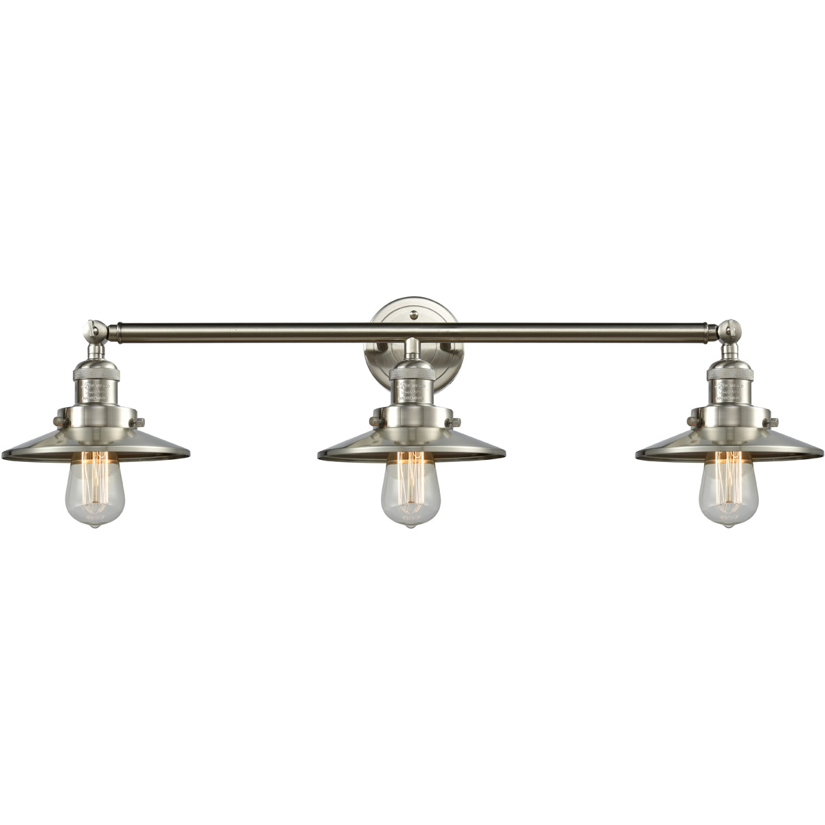Franklin Restoration Railroad LED 32 inch Brushed Satin Nickel Bath Vanity Light Wall Light, Franklin Restoration