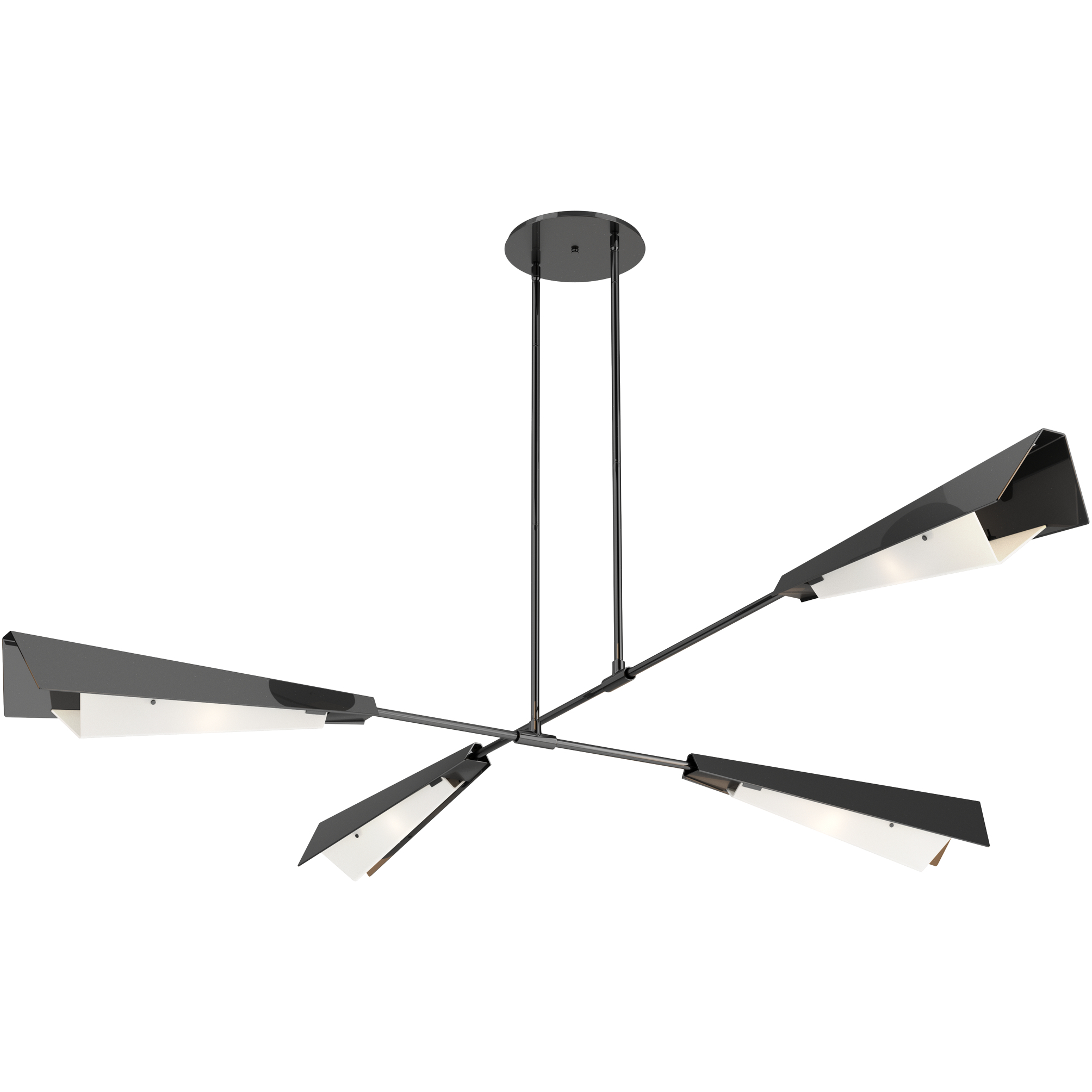 Vertex 4 Light 92 inch Ink and Ink Pendant/Semi-Flush Ceiling Light, Large