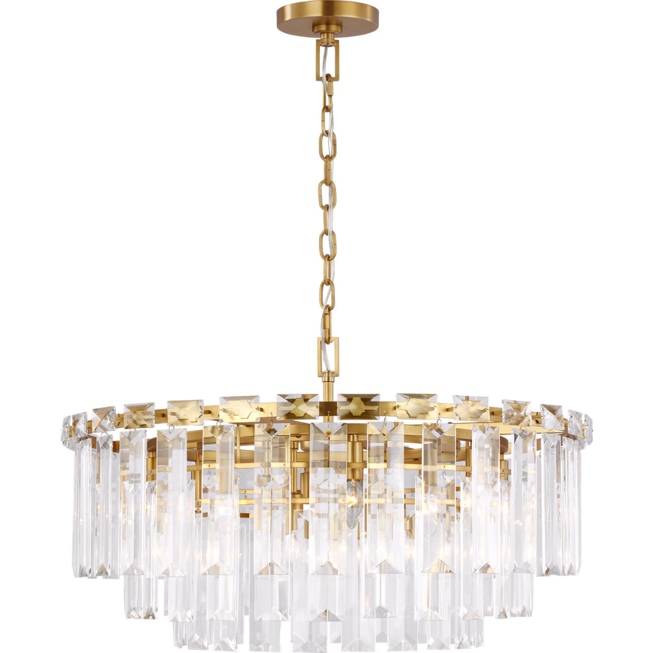 C&M by Chapman & Myers Arden 16 Light 32.88 inch Burnished Brass Chandelier Ceiling Light