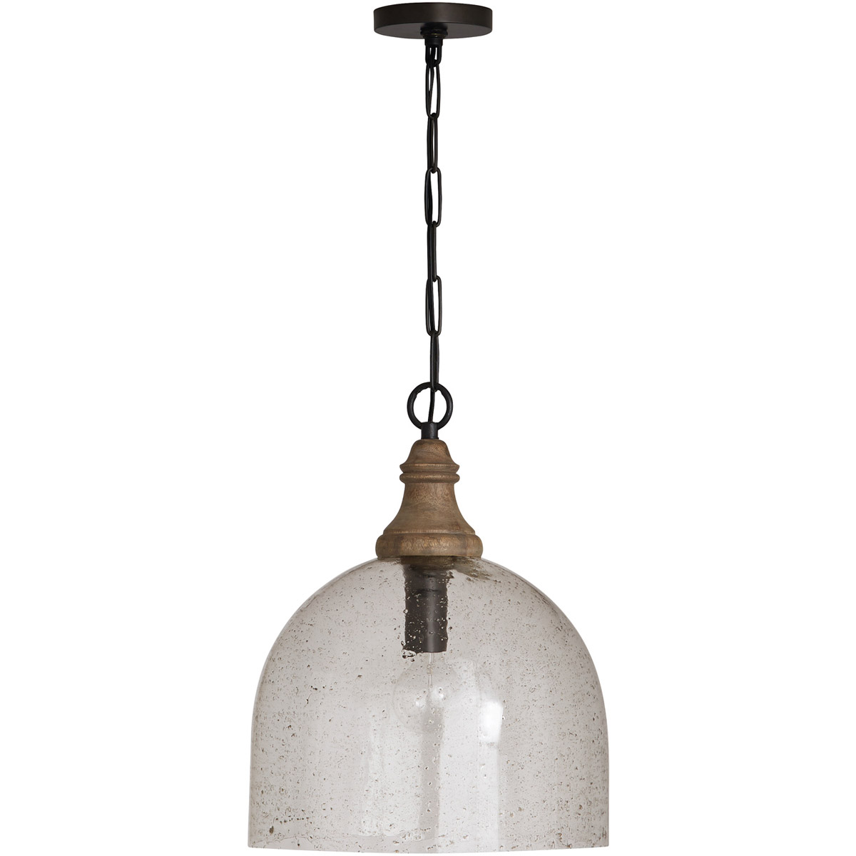 Capital Lighting Elijah 1 Light 15 inch Grey Wash and Pewter Pendant Ceiling Light in Clear Seeded 336011YP-484 - Open Box