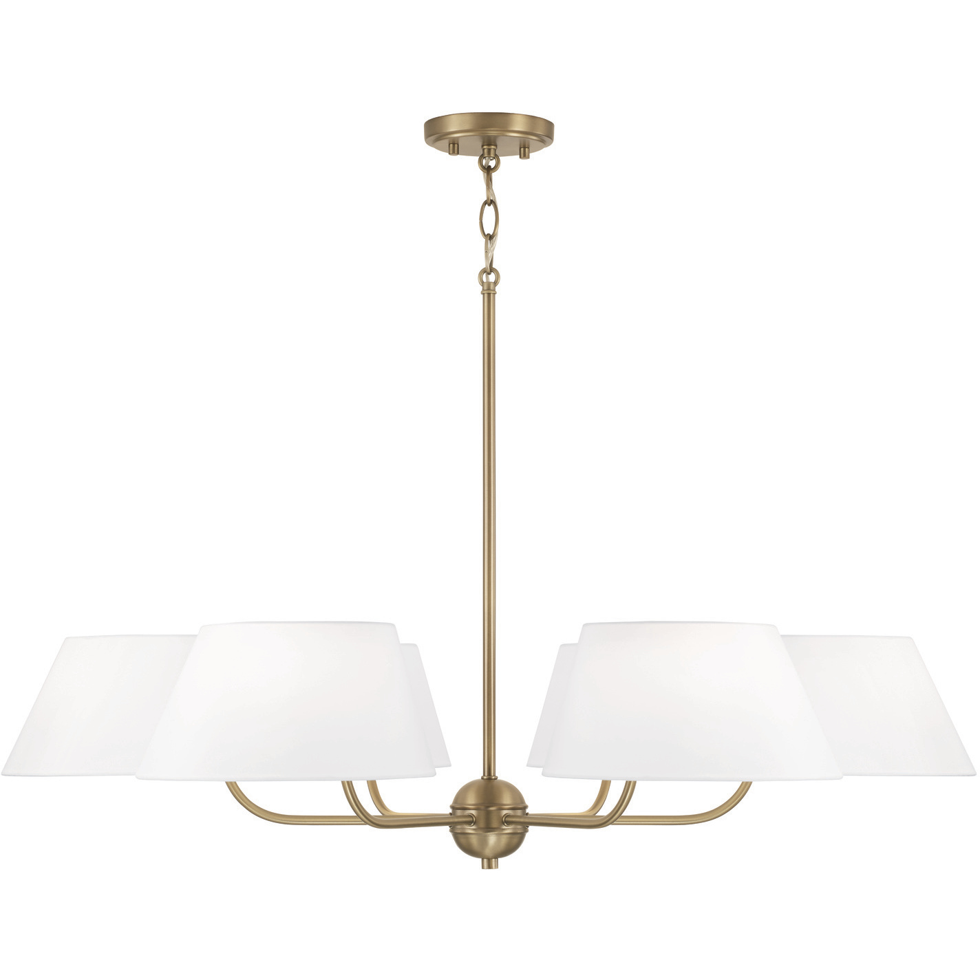 Welsley 6 Light 36 inch Aged Brass Chandelier Ceiling Light