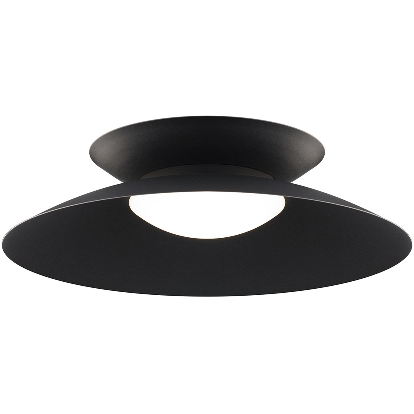 Miso LED 22 inch Black Flush Mount Ceiling Light in 3500K, dweLED