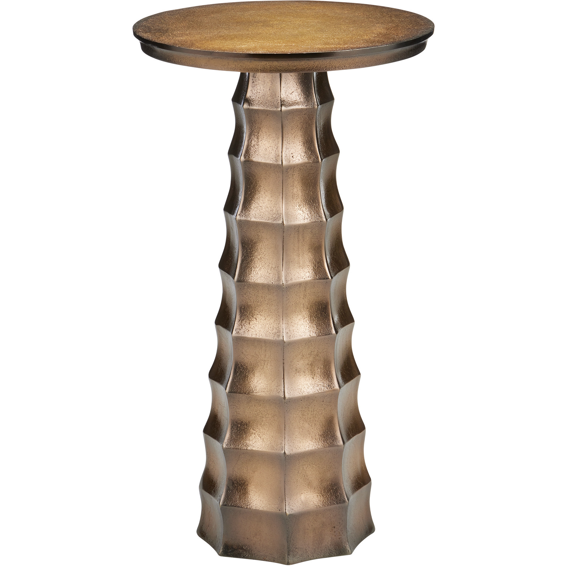 Gridiron 13 inch Antique Brass Drinks Table