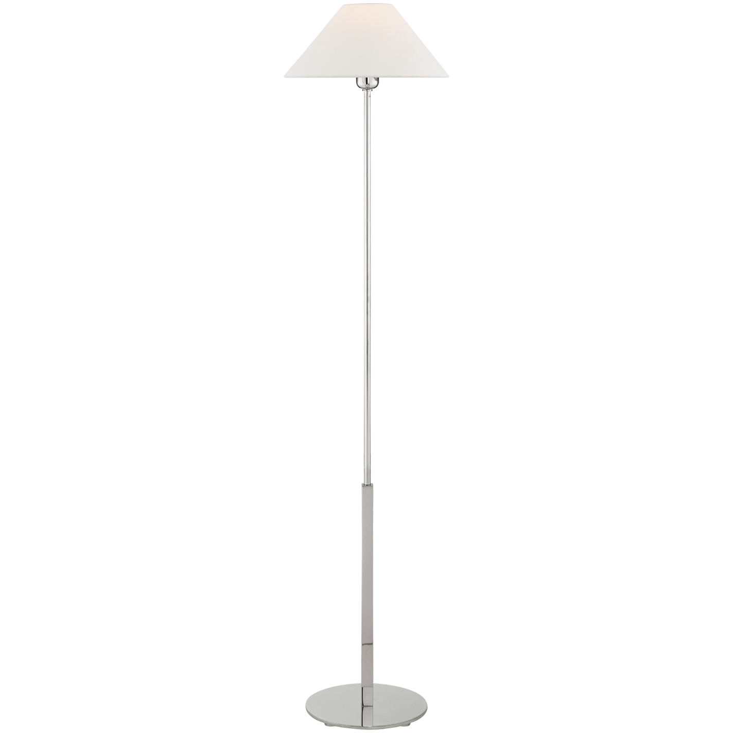 J. Randall Powers Hackney 52.25 inch 40 watt Polished Nickel Floor Lamp Portable Light in Linen