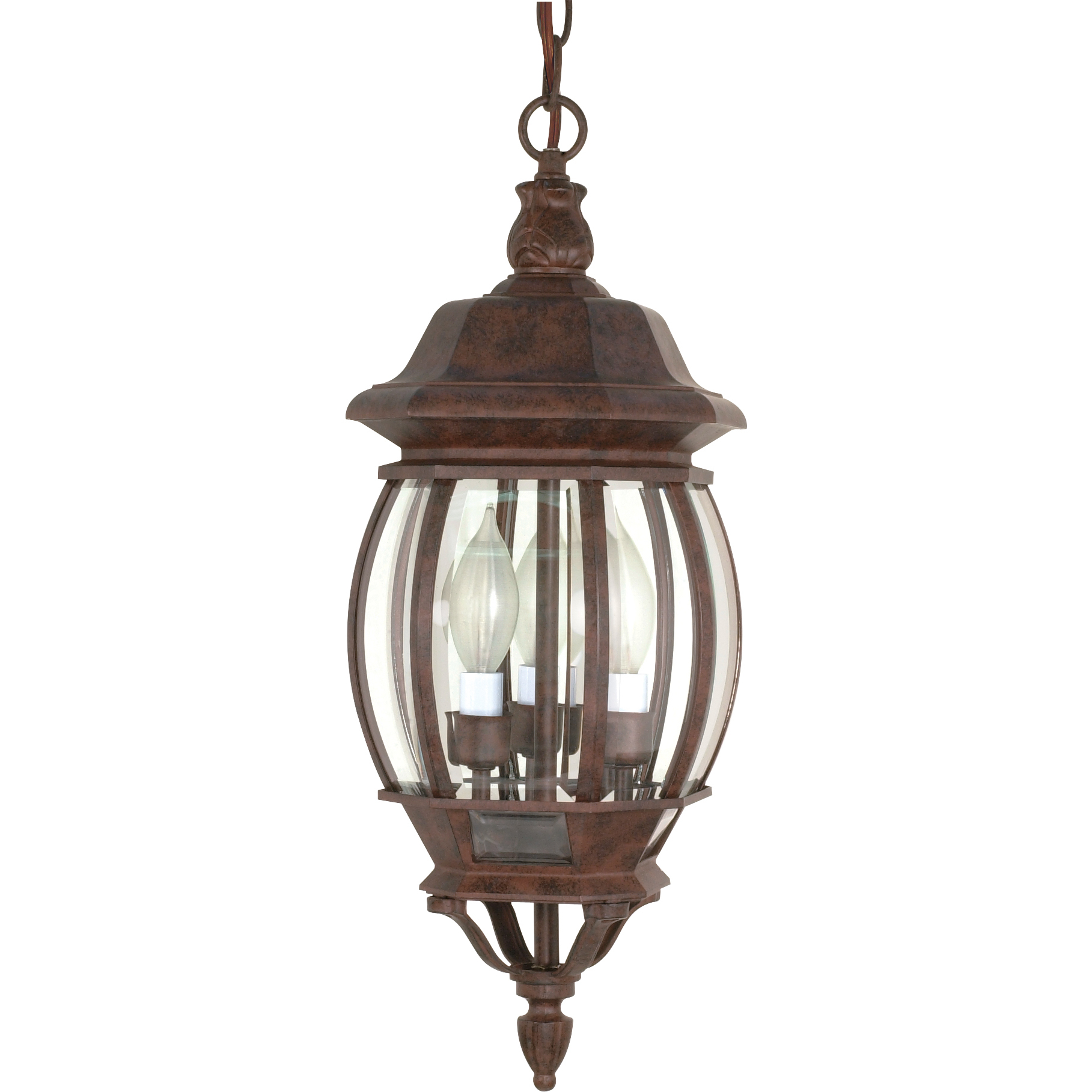 Central Park 3 Light 7.38 inch Old Bronze Outdoor Hanging Lantern