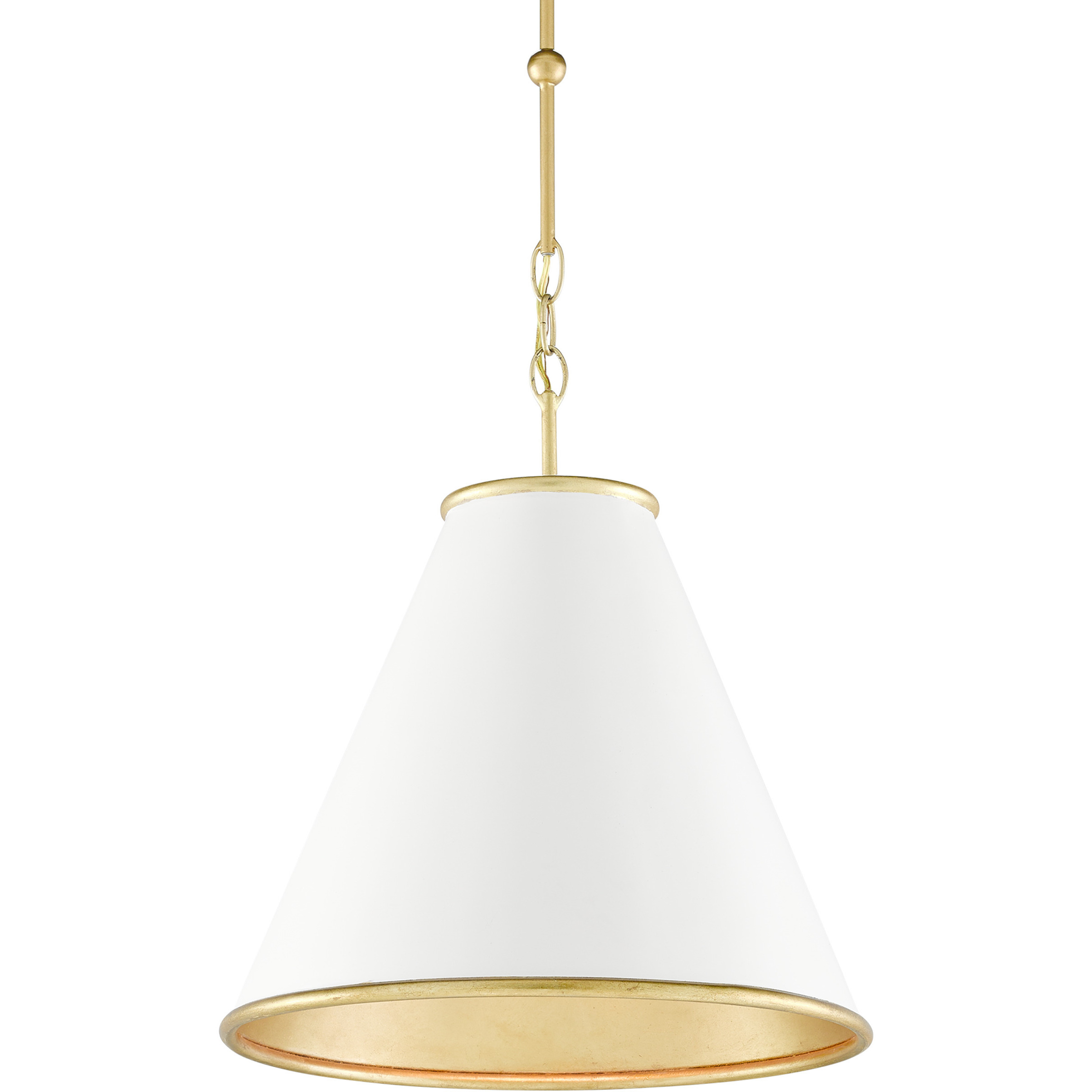 Pierrepont 1 Light 16 inch Painted Gesso White Pendant Ceiling Light, Small