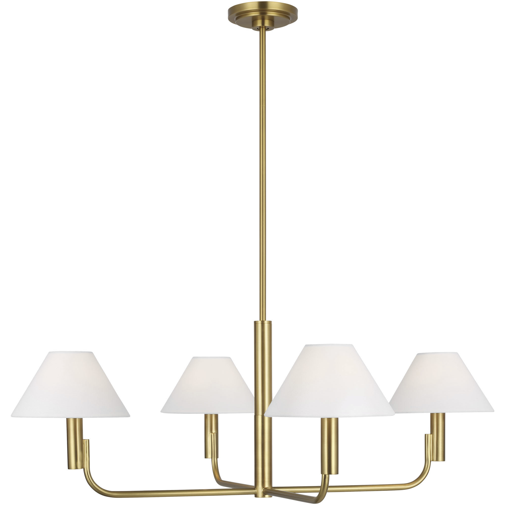 Sean Lavin Colfax 4 Light 34.5 inch Burnished Brass Chandelier Ceiling Light