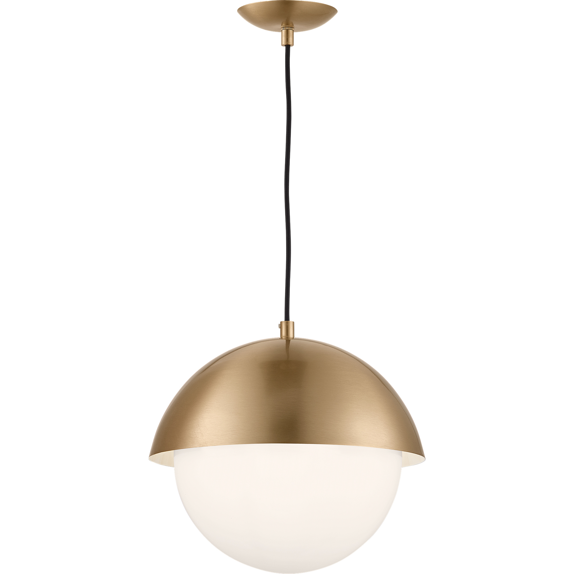 Drew & Jonathan Hyde 1 Light 11.9 inch Satin Brass Pendant Ceiling Light, Medium