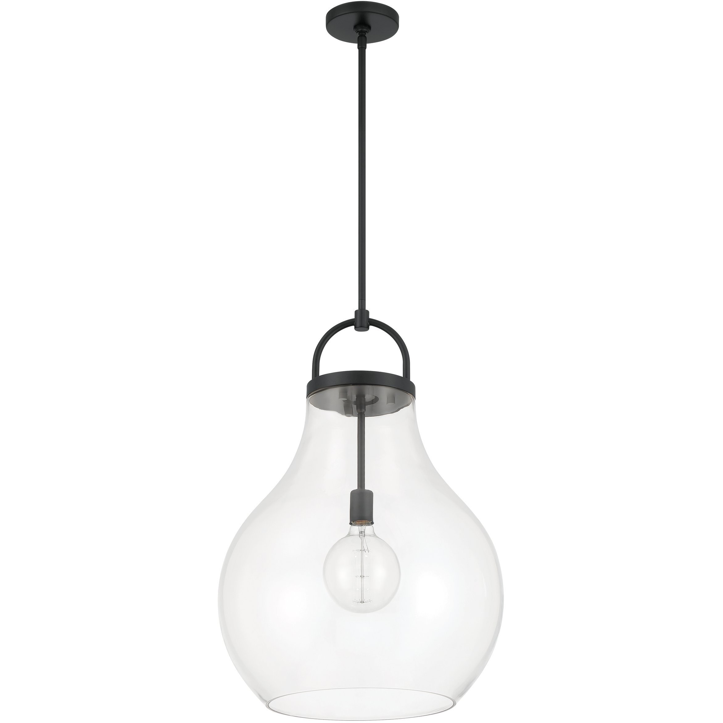Mansfield 1 Light 18 inch Matte Black Pendant Ceiling Light