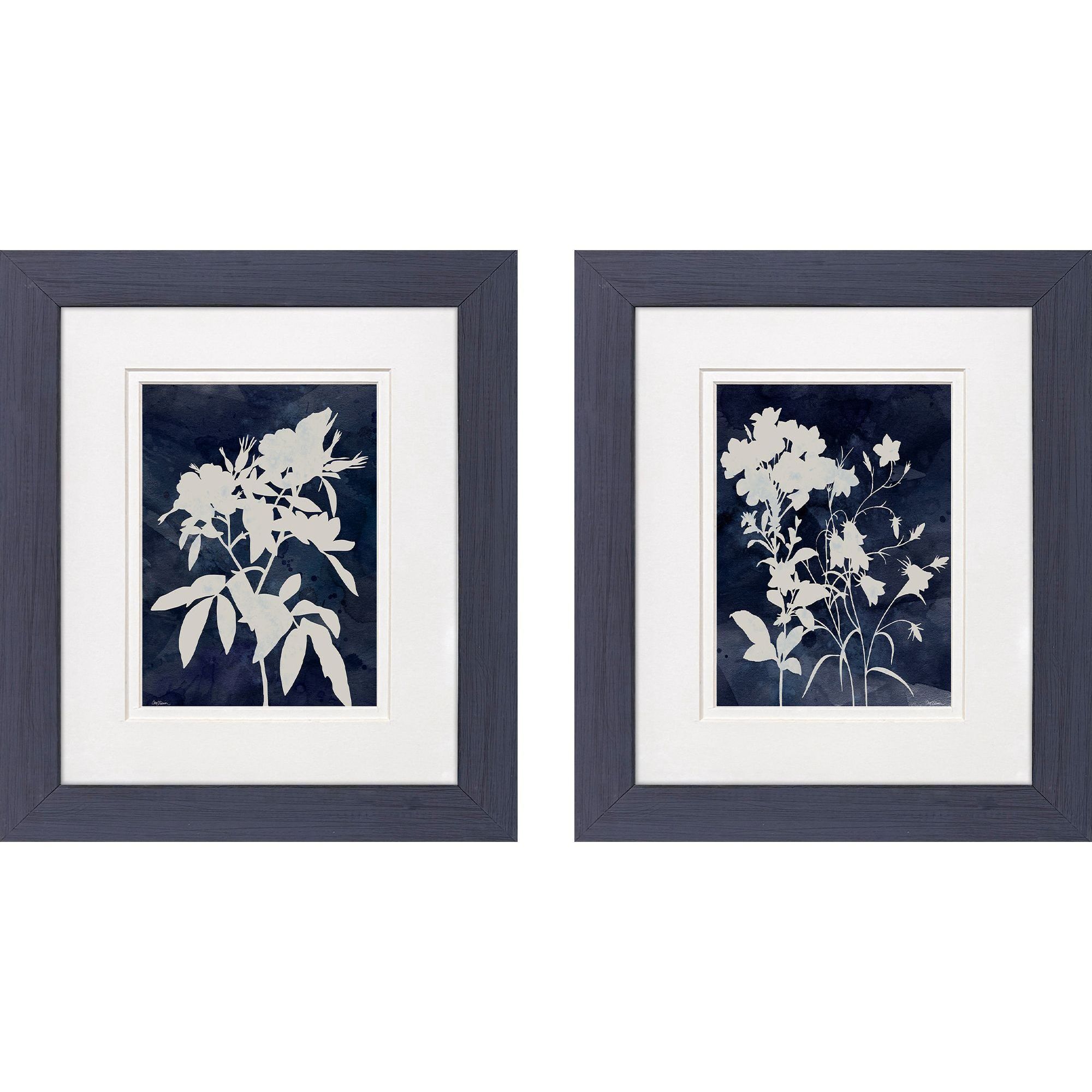 Propac Blue and White and Multi Framed Art, Propac