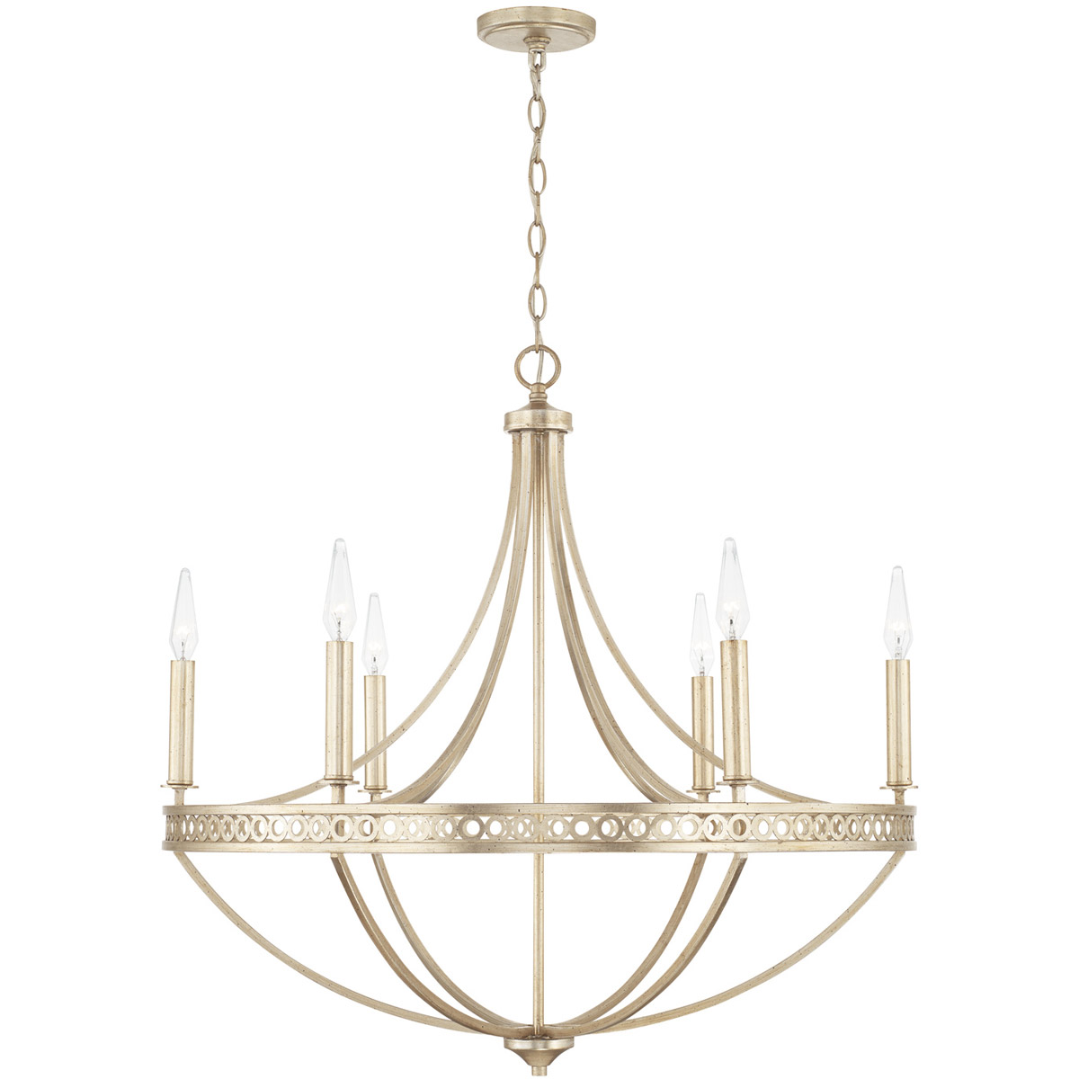 Isabella 6 Light 30.25 inch Winter Gold Chandelier Ceiling Light