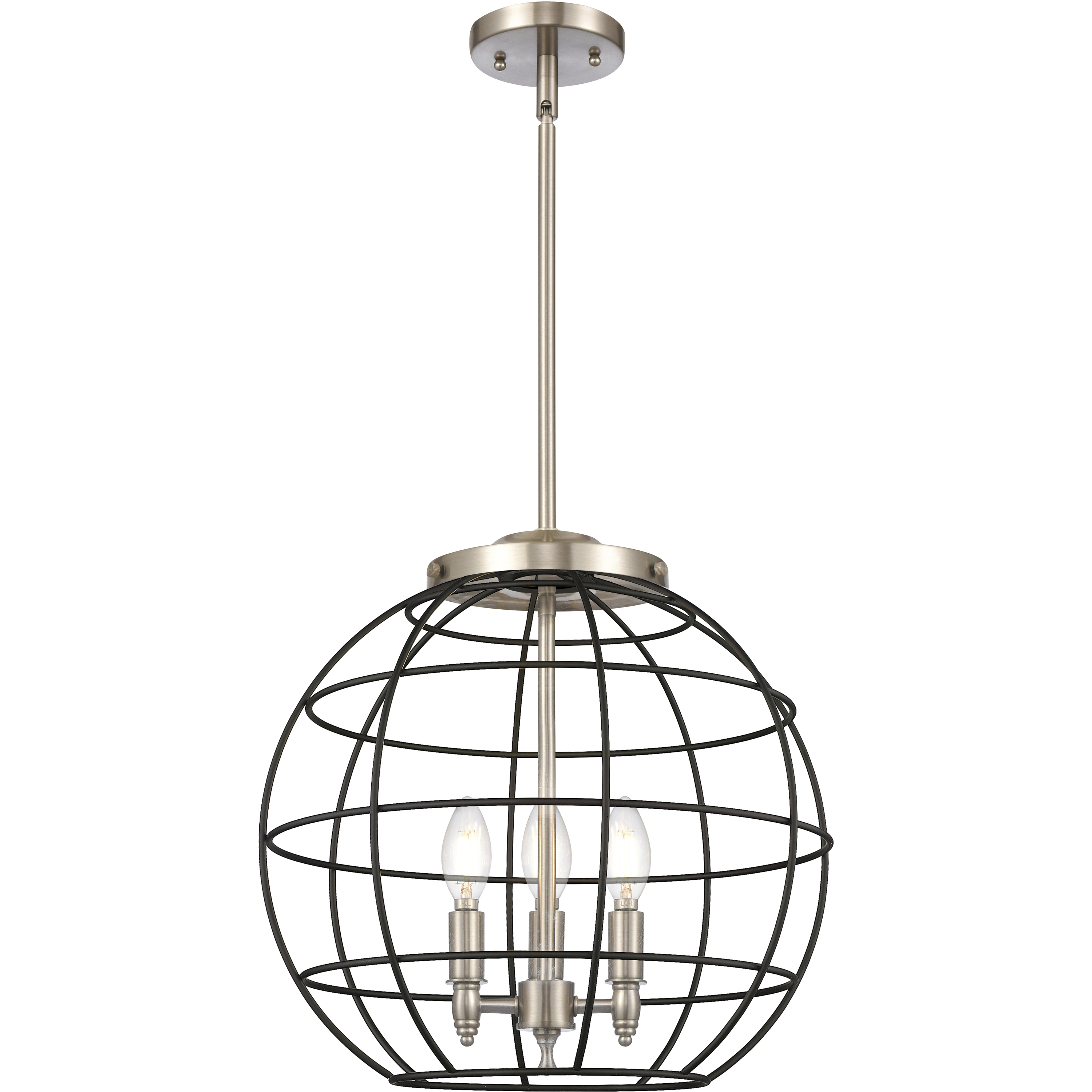 Lake Placid 3 Light 16 inch Satin Nickel Pendant Ceiling Light
