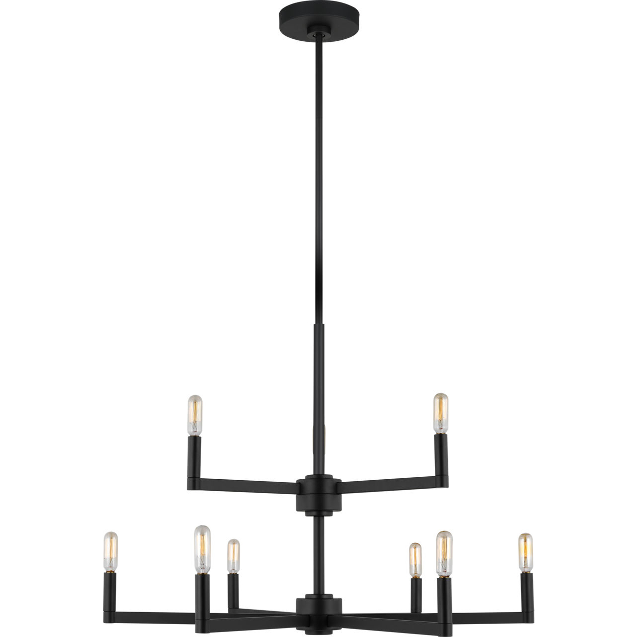 Fullton 9 Light 30 inch Midnight Black Chandelier Ceiling Light