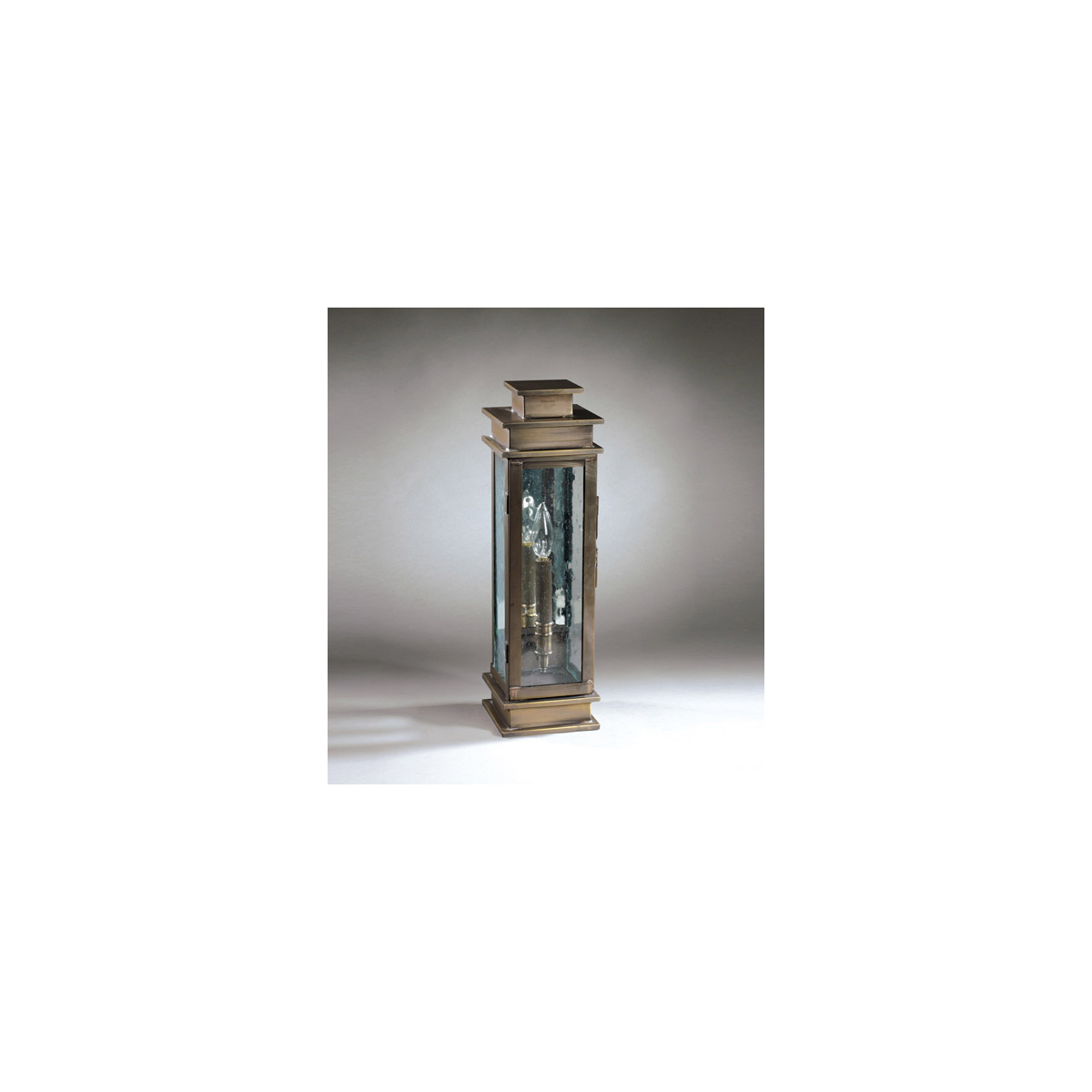 Empire 1 Light 18.5 inch Dark Antique Brass Outdoor Wall Light in No Mirror, Seedy Marine Glass