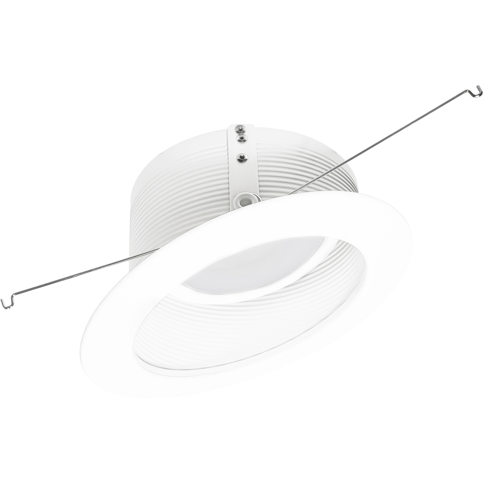 Sloped LED White Recessed Retrofit Baffle, Selectable CCT