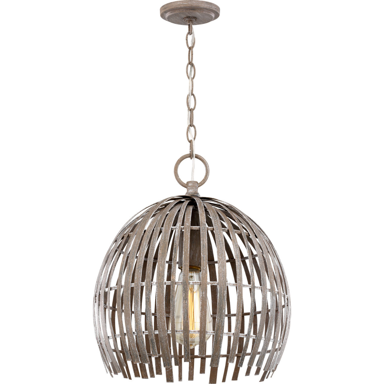 Hanalei 1 Light 11.5 inch Washed Pine Pendant Ceiling Light