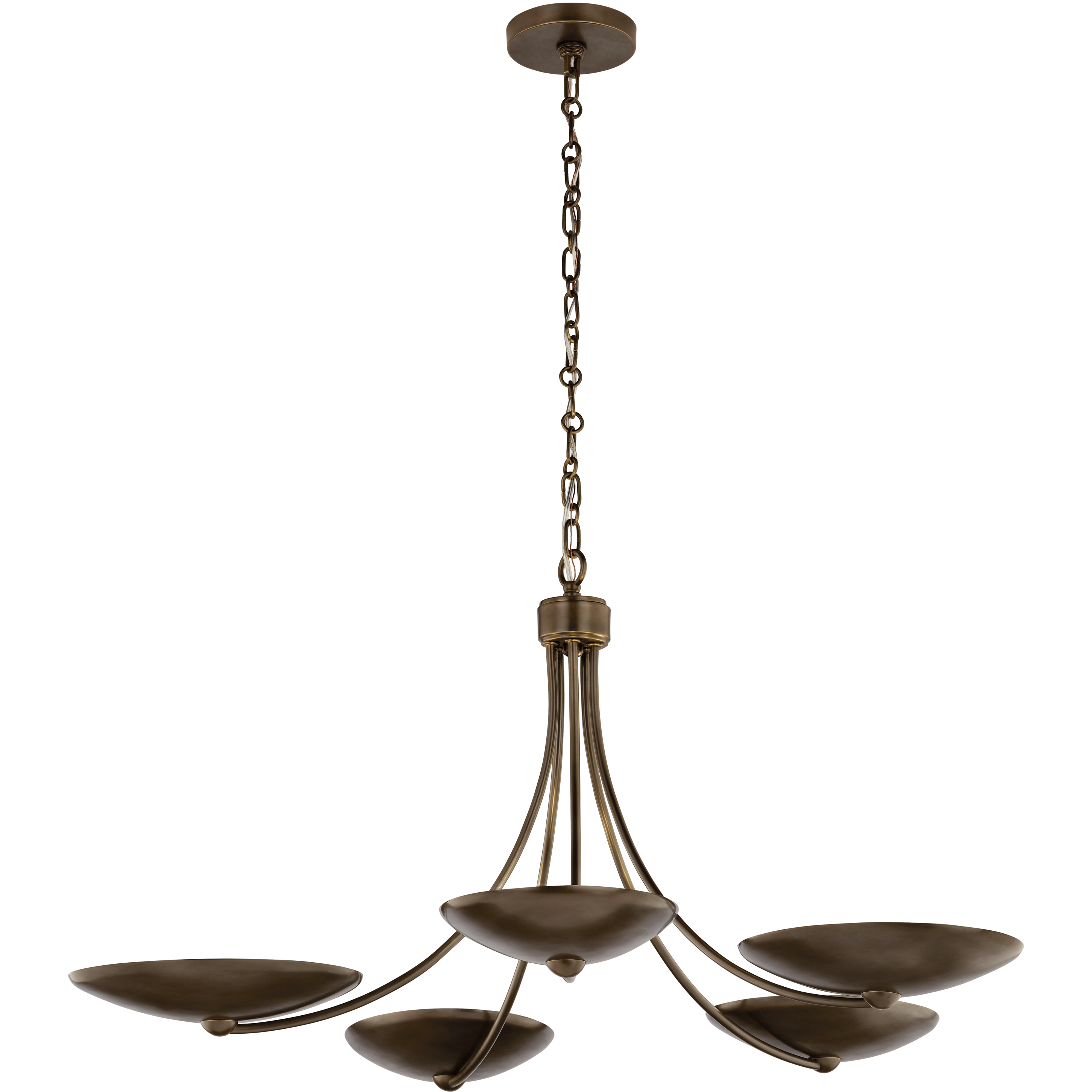 Palmela 5 Light Lacquered Bronze Chandelier Ceiling Light