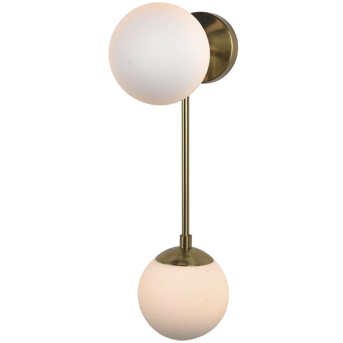 Duo LED 6 inch Brushed Brass Sconce Wall Light