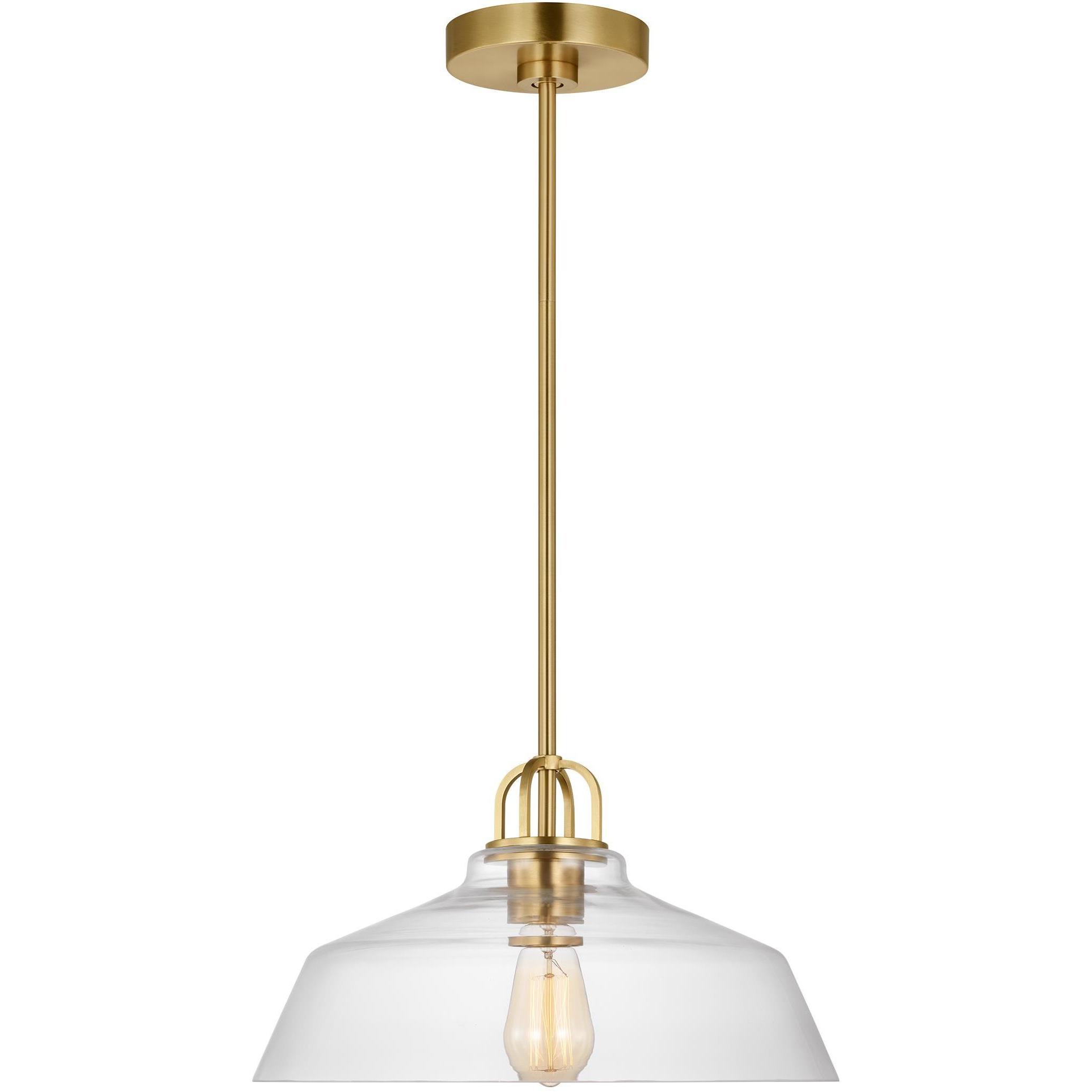 Drew & Jonathan Scott Payton 1 Light 15 inch Satin Brass Pendant Ceiling Light