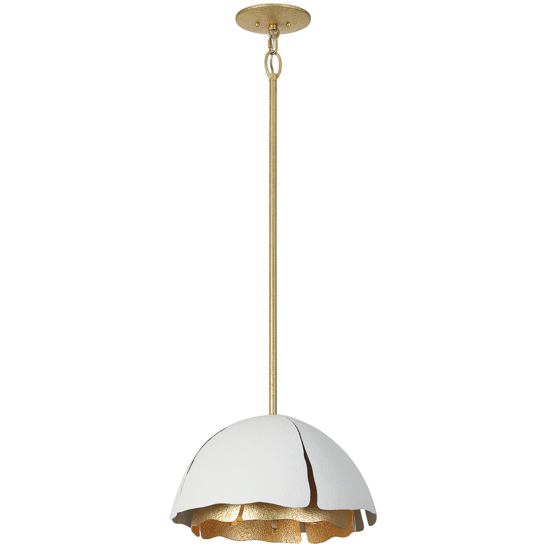 Brewster 3 Light 16 inch Cavalier Gold with Royal White Pendant Ceiling Light
