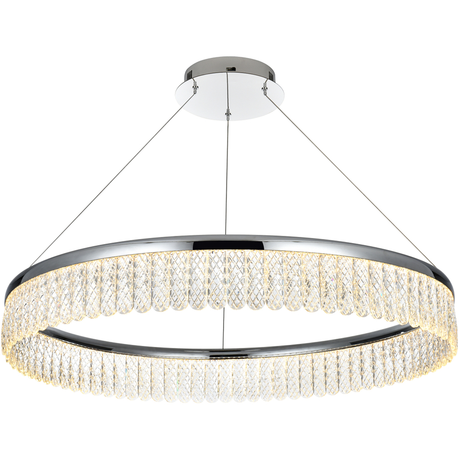 Rune 1 Light 32 inch Chrome Chandelier Ceiling Light
