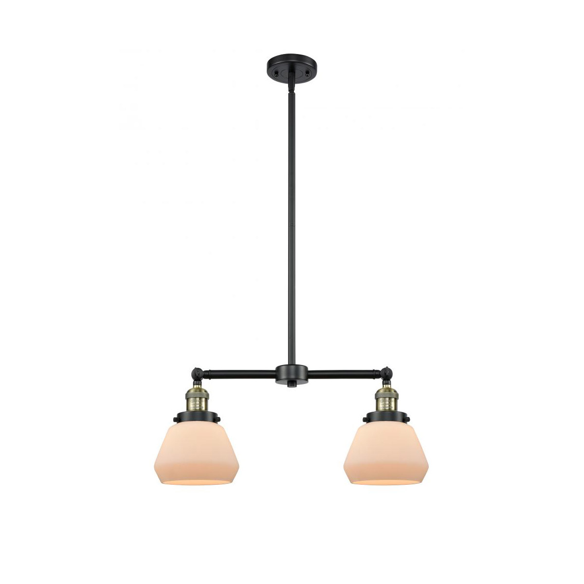 Franklin Restoration Fulton LED 21 inch Black Antique Brass Chandelier Ceiling Light in Matte White Glass, Franklin Restoration