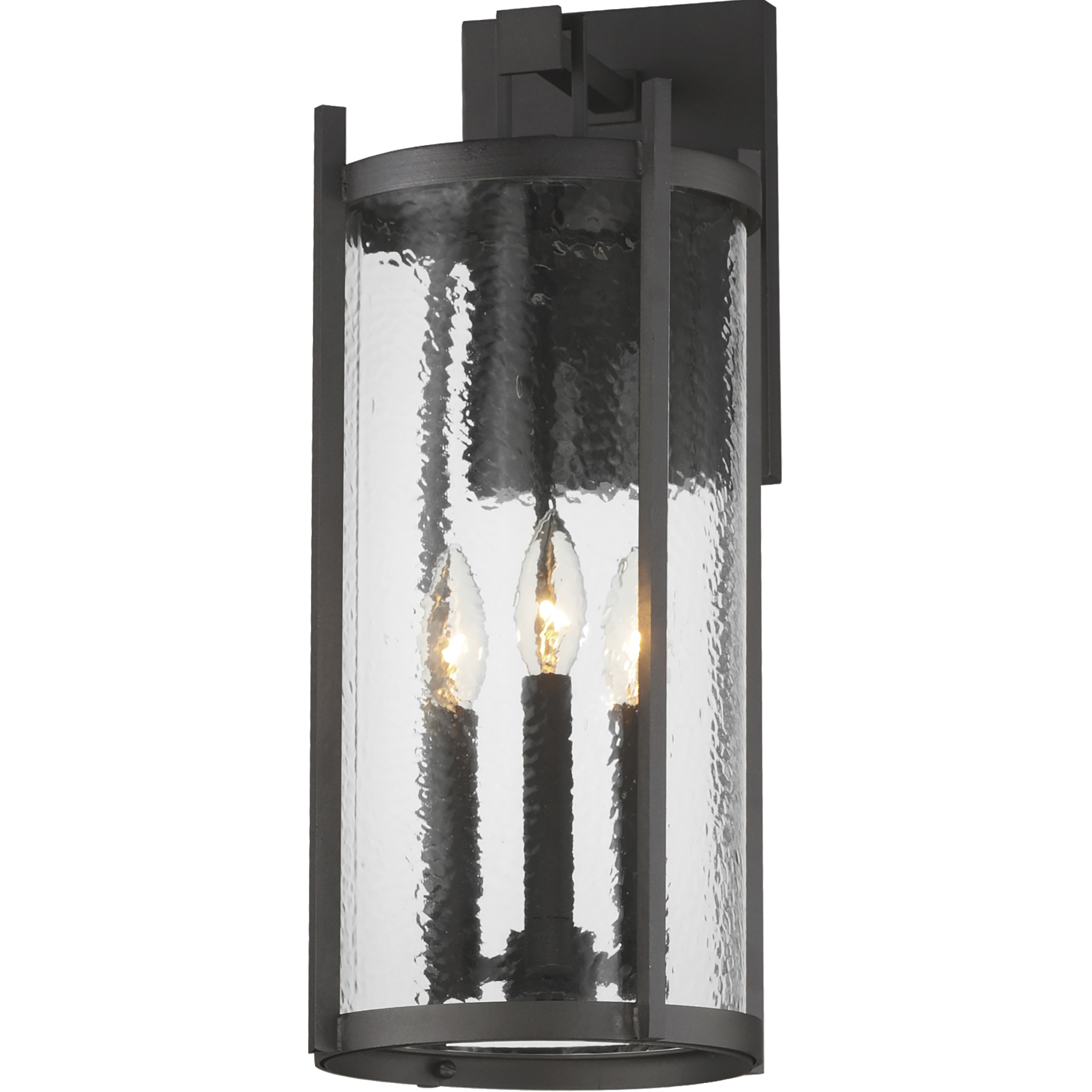 Belfry 3 Light 20 inch Black Outdoor Wall Mount in Hammer