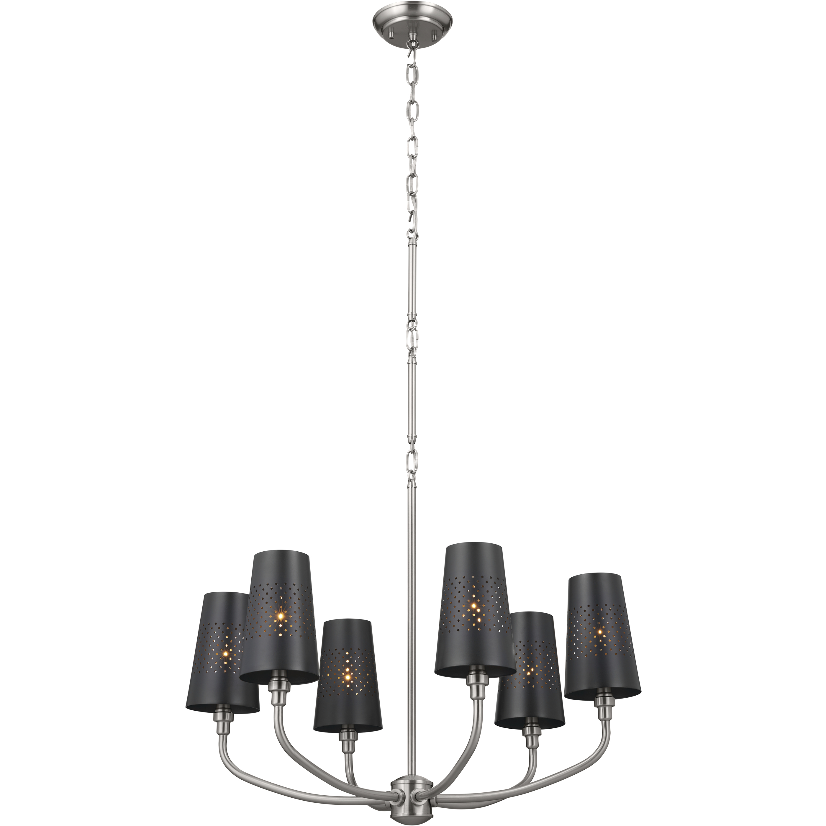 Adeena 6 Light 26.75 inch Classic Pewter Chandelier Ceiling Light