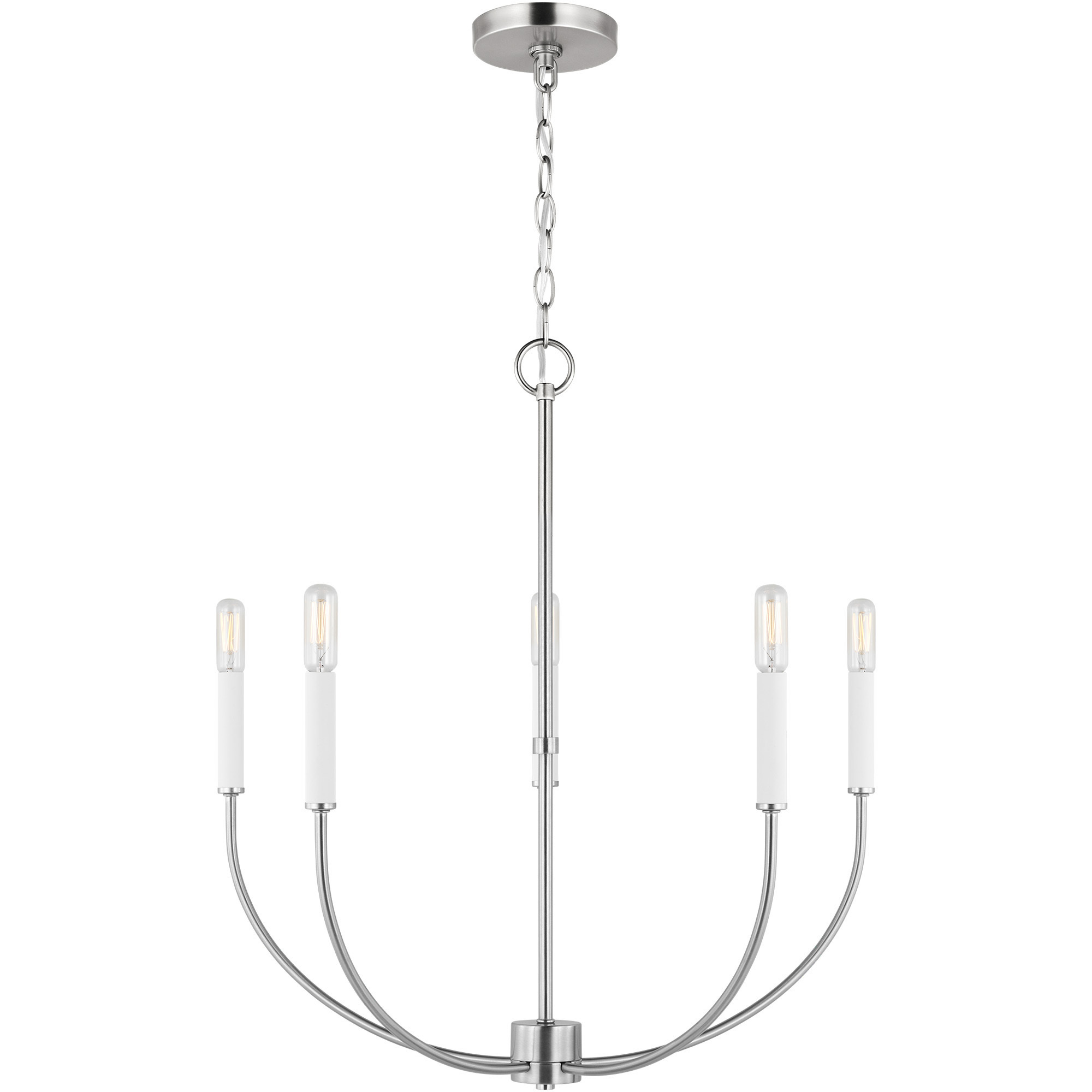 Greenwich 5 Light 24.13 inch Brushed Nickel Chandelier Ceiling Light
